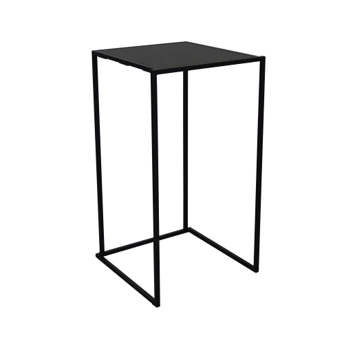 Table haute "Quadra" noire 60x60cm