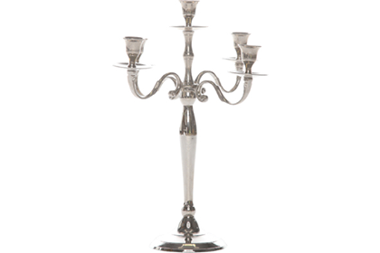 Chandelier Argenté 5br 40cm