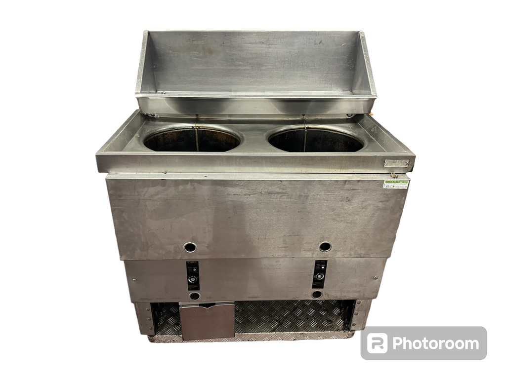 Friteuse 2 cuves gaz 15l